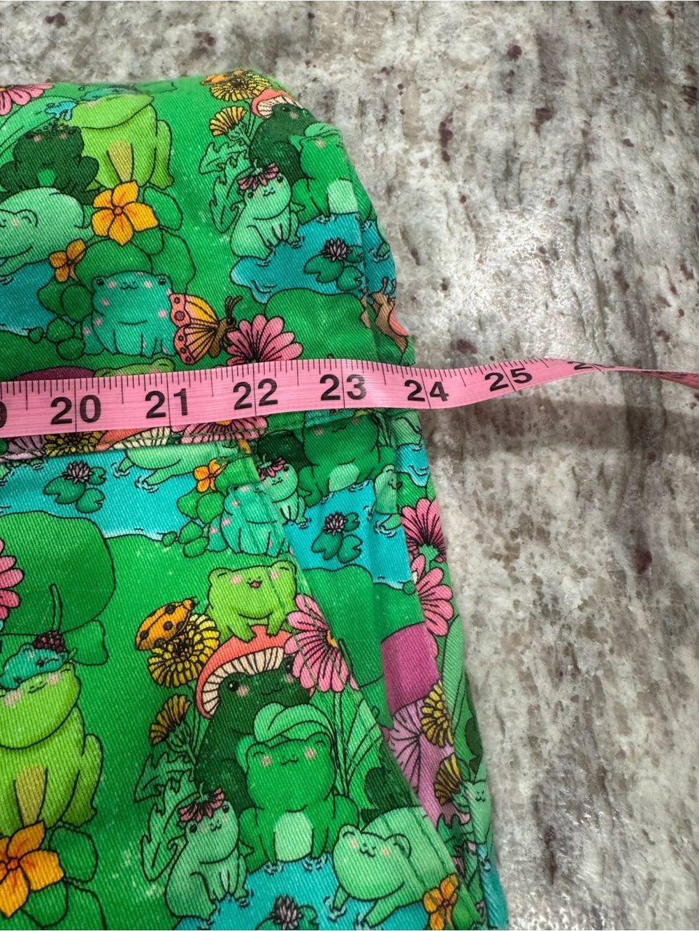 Run & Fly Frog Print Dungarees Overalls Green Cottagecore XXL - Picture 6 of 16
